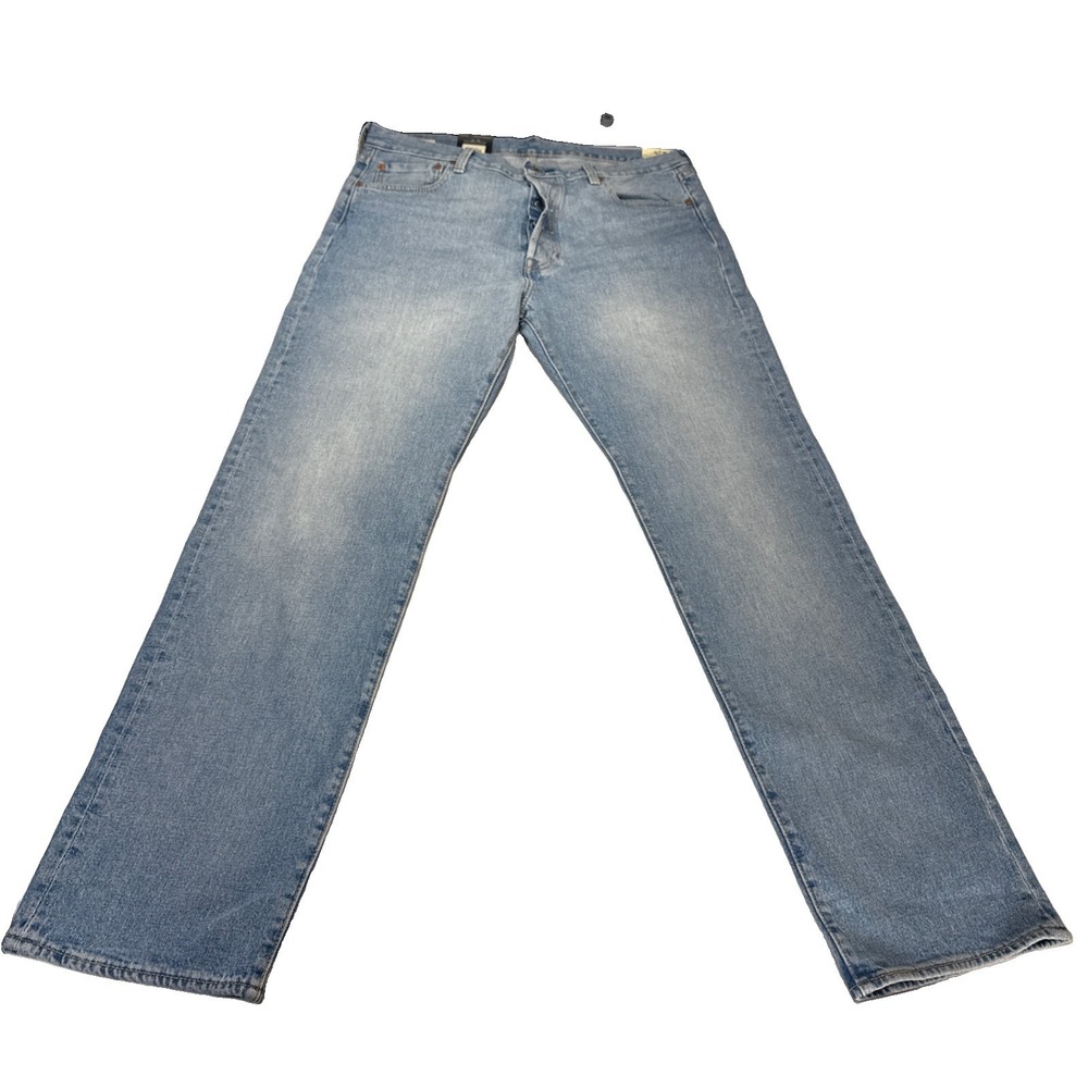 Levi's 501 Denim Men's Jeans Size 36X 34 Light Blue New With Tags Butterfly